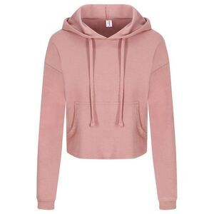 Awdis Womens/Ladies Girlie Cropped Hoodie / Dusty Pink